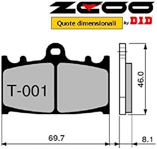 45t00100 Pair Greenstuff Racing zcoo (T001 EX) Kawasaki ZX-6R (D1-D2) 1990 – 1993
