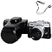 Produktbild First2savvv XJPT-XT10-01G14 schwarz Ganzkörper-präzise Passform PU-Leder Kameratasche für Fuji Fujifilm X-T10 XT10 X-T20 XT20 16-50mm 18-55mm Lens mit Anti-verlorene Seil