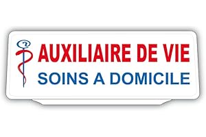 SIGNAL SAFETY Clip Plaque Pare-Soleil Auxiliaire de Vie Soins à Domicile Rétro-Réfléchissant