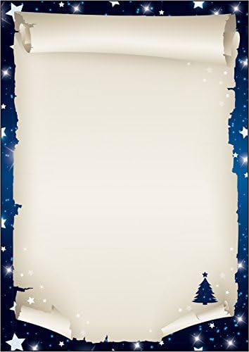 Sigel DP045 A4 Xmas Scroll Christmas Motif Papers (Pack of 100)