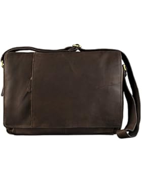 STILORD Vintage Umhängetasche Leder groß für Herren Damen 15.6 Zoll Laptoptasche Unitasche Bürotasche moderne...
