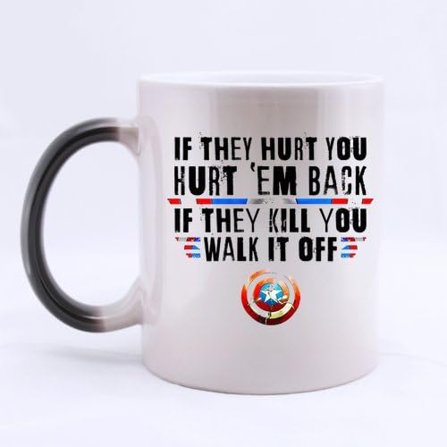 Fantastic Mug Avengers Age Of Ultron Captain America Quotes Custom Coffee Tea Milk Hot Cold Heat Sensitive Color changing Custom Morphing Mug DIY
