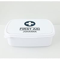 Moderne Brotbox weiß, mit Aufdruck