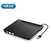 Produktbild Externe Laufwerk CD/DVD , Cocopa USB 3.0 CD DVD-RW, Portable Slim CD Brenner/ RW, CD-ROM DVD-ROM Tragbar Superdrive für alle Laptops /Desktop; PC unter Windows 7/8/10 und Mac OS für Apple Macbook, Macbook Pro, MacbookAir, iMac - Schwarz
