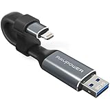 iPhone iPad Memory Stick Flash Drive 64GB USB 3.0 with Charging Support, RAVPower Extended MFi Lightning Plug for PC, iOS External Storage