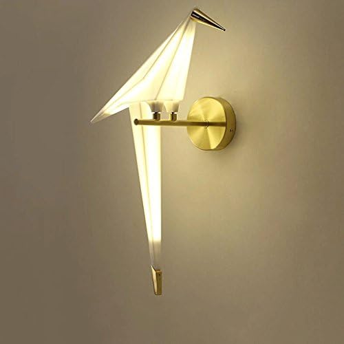 GUO YUN Wall Light Modern Simple Single Head Wall Lamp Living Room Theme Restaurant Leisure Bar Personalized Bedroom Bird Bird Paper Wall Lamp Origami Creative Wall Lamp ( Color : Warm light )