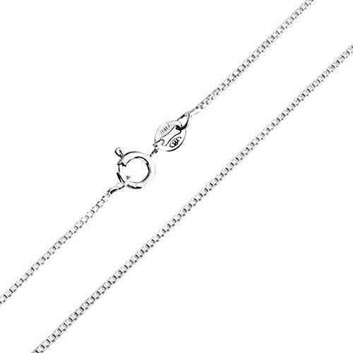 1mm thick solid sterling silver 925 Italian BOX briolette square venetian cube link chain necklace chocker bracelet anklet with spring ring clasp
