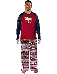 Imixcity Set de 2 Piezas Pijama de la Mujer Ropa de Dormir Familia de Navidad Moose Pajama Set Mamá Papá Niños Ciervo Pijama Set