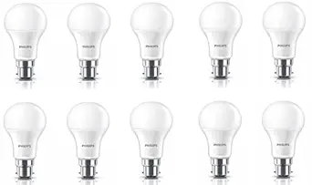 Philips Base B22 14-Watt LED Bulb (Golden Yellow,Pack of 10)