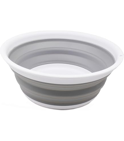SAMMART 2-Pack 10L Collapsible Dish Tubs - Foldable Rectangular Wash Basins For Camping, Dishes (2 Colors) - View #3