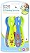 First Steps Jungle Pals Pack of 5 Feeding Spoons Easy Grip BPA Free 6months + - GreenBlueYellow