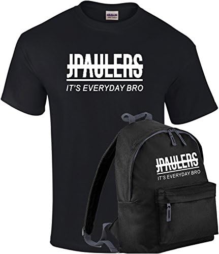 AMBRAT JPAULERS (Youtuber Jake Paul) It's Everyday BRO Inspired t-Shirt and Bag (Combined) - Unisex (Black, XL)