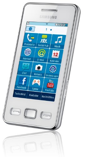 Samsung Star II S5260 Smartphone (7,62 cm (3 Zoll) Touchscreen, 3MP Kamera, MP3-Player, WLAN, Bluetooth, t9-Trace) ceramic-white