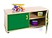 Produktbild Mobeduc 600102hps21 Waschtisch Kinder Tiefer/Schrank mit 2 Ablagen, Holz, Buche und Dunkelgrün, 90 x 40 x 44 cm