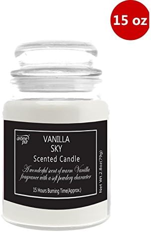 Jar Candles With Lid Pack Of Two 15oz Vanilla Sky Fragrance