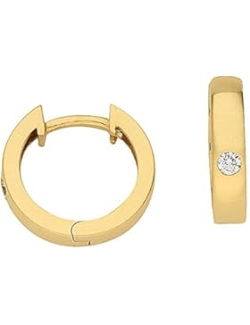 Creolen mit Zirkonia aus 333 Gold 8 Karat