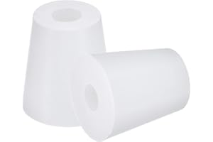 sourcing map 2 Stücke Silikonstopfen Gummi 19mm bis 25mm mit Loch Weiß für Sandstrahlen