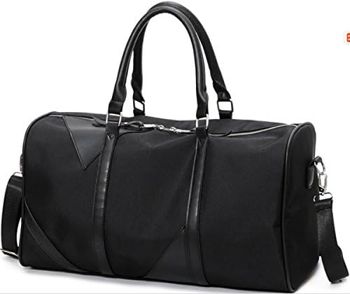 Ladies Women Weekender Bag Canvas Travel Duffle Bag for Women Holdall Wenkend Overnight Bag Gym Bag (Black)