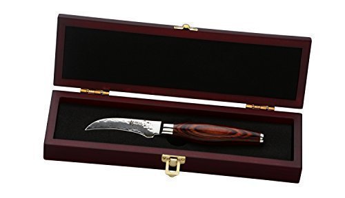 Wakoli Damastmesser (schälmesser) japanischer Damaststahl VG-10, mit Holzverpackung, Wakoli Premium Serie