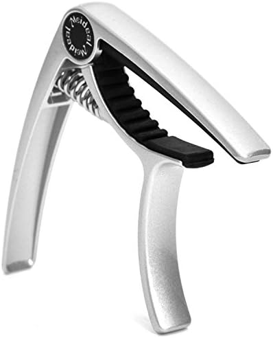 Elagon Matt Chrome Capo-CTX – Quick-release Trigger Action Capo for all Electric and Acoustic Guitars, Ukuleles, Banjos, Mandolins, etc. High Quality & Great Looking Capo.