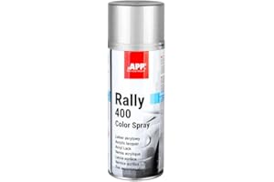 AUTO-PLAST PRODUKT APP Rally 400 Color Spray - Bombe de peinture argentée brillante | Peinture acrylique en spray | Bombe peinture argentée brillante pour toutes les surfaces avec une haute couverture | 400 ml