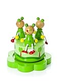 Cute Green Frog Music Box Playing Pop Goes the Weasel Gift for Baby Boy or Girl