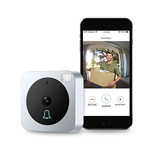 Vuebell WiFi video campanello per fotocamera, con audio bidirezionale, sensore di movimento, visione notturna, porta camera e supplementare senza fili campanello inclusi (hard Wired version)