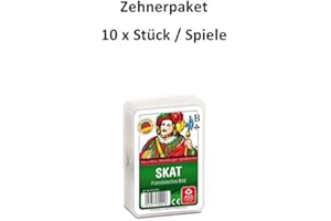 ZYZYZK Altenburger Ass Playing Cards Pack of 10 / 10 x ASS Altenburger Skat - French Image - French Leaf - Card Game / Card Games