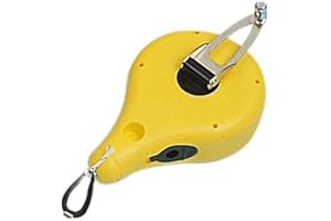 MONDELIN – Cordeau traceur Rondo-Line jaune 30 m – Boîtier robuste avec manivelle repliable – Outil de traçage professionnel pour maçonnerie et chantier