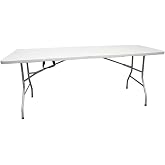 Jardin202 &ndash; Rectangular Folding Table 180 x 70 x 74 cm Catering | Resin Table with Folding Steel Legs for Events and Terraces