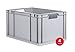 Produktbild Eurobox Economy, Griffe offen, 600x400x320mm, 4 St, grau