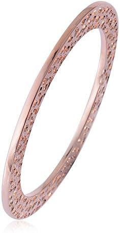 RACHEL GALLEY Rose Gold Over Sterling Silver Enkai Sun Bangle Size 8, Silver wt 35.47 Gms.