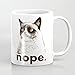 Produktbild Grumpy Cat NOPE Kaffee Tassen, Becher Best Funny Geschenke Sarkastisch Geschenk 313 ml Tochter Kaffee Tasse für Frauen Funny Kaffee Tassen, Keramik Geschenk Kaffee Tee Kakao Kaffee Cup 11 Oz