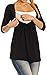 Zeta Ville - Women's Maternity Nursing Wrap Front T-shirt Top Shirt M-3XL - 372c (Black, UK 18)
