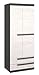 Produktbild Kleiderschrank / Drehtürenschrank Sidi 07, Farbe: Grau / Kiefer Weiß - 194 x 80 x 54 cm (H x B x T)