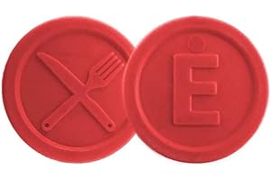 PARTY DISCOUNT Wertmarken-Chips für Essen, rot, 200 STK