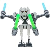 LEGO Star Wars Minifigur General Grievous aus Set 75040 incl. 4 GALAXYARMS Schwert - STAR WARS / LEGO