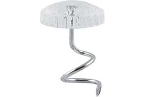 YANMIS 30pcs DIY Upholstery Twist Pins, Clear Heads Bed Skirt Pins for Repairing Sagging Headliners, Upholstery, Drapery, Slip Covers, Mattress Pads, Crafts