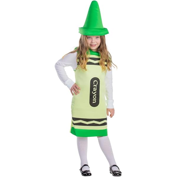 4-teiliges Buntstift-Kostüm-Set Für Kinder – T-Shirt, Hut, Socken, Tutu-Rock – Weltbuchtag & Cosplay
