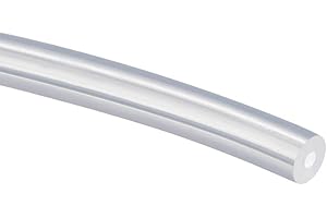 sourcing map Silicona Tubo 0,8mm ID x 4mm OD 2M Silicona Goma Tubo Aire Manguera Agua Tubería para Bomba Transferencia Claro