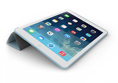 Khomo iPad Air 2 Hülle Case Blau Hellblaues Gehäuse mit doppelten Schutz ultra dünn und leicht, Smart Cover – Dual Blue - 6