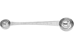 CHEOTIME Dwustronne miarki, 5 ml i 15 ml Łyżka do kawy ze stali nierdzewnej Łyżka stołowa Pasuje do większości kuchennych słoików na przyprawy do pieczenia i gotowania