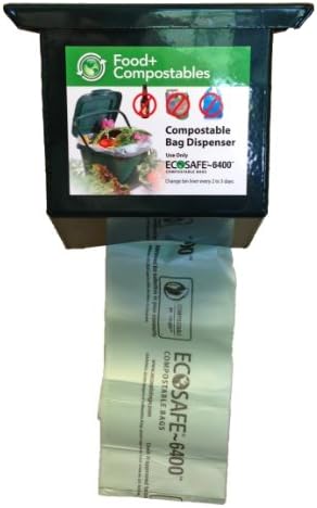 EcoSafe EcoSafe-MultiRes Compostable Bag Dispenser, Powder Coated Aluminium, Holds 325 Bags, Green