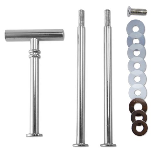 3 Set „T“ Form Metallstange Mittellochausstech 2 bis 3 Etagere Etage für Hochzeit Party Geburtstag Hochzeitstorte Torten Tortenständer - 5