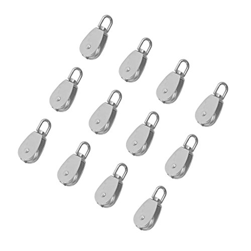 Preisvergleich Produktbild 12 Stück Edelstahl Umlenkrolle Edelstahlblock Umlenkrolle Riemenscheibe Rolle