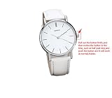 LCLrute Gute Qualität Lederarmband-analoge Legierungs-Quarz-Armbanduhr der neuen Frauen Retro- (A)