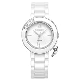North King Quarz Uhren Datumsanzeige Ceramic Watch Mode schönen Damenuhren für Erwachsene Geburtstagsgeschenk