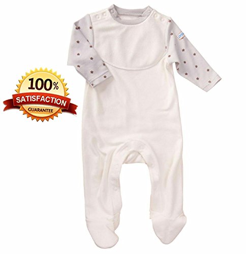 DribbleDry baby grow with Patented super absorbent waterproof chest newborn to 18 months