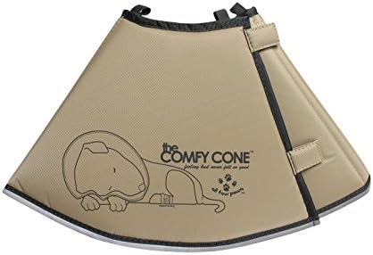 The Comfy Cone Pet Recovery Collar by All Four Paws, Large, Tan