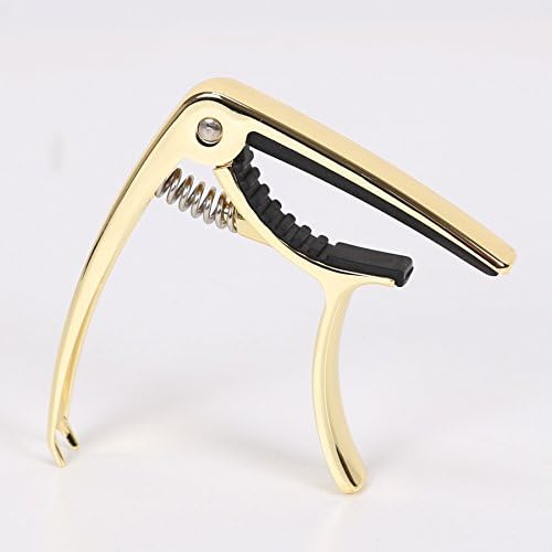 Zepthus® Multi-Purpose Capo,Guitar Capo for acoustic and electric guitars,Folk Guitars and Mandolin etc, Single-Handed, Quick Change (Gold(Electroplate))